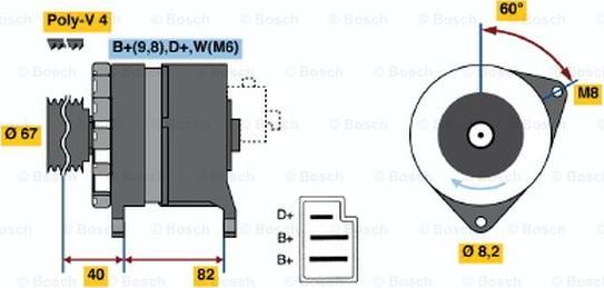 BOSCH 0 986 036 581 - Ģenerators adetalas.lv