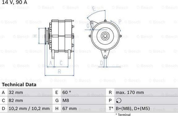 BOSCH 0 986 036 660 - Ģenerators adetalas.lv