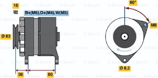 BOSCH 0 986 036 041 - Ģenerators adetalas.lv