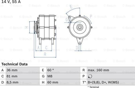 BOSCH 0 986 036 020 - Ģenerators adetalas.lv