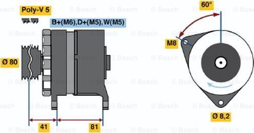 BOSCH 0 986 036 100 - Ģenerators adetalas.lv