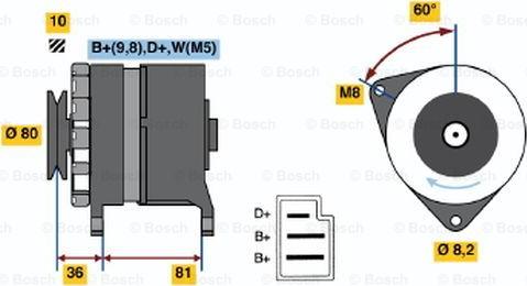 BOSCH 0 986 036 110 - Ģenerators adetalas.lv