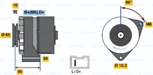 BOSCH 0 986 036 891 - Ģenerators adetalas.lv