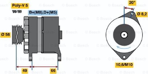 BOSCH 0 986 036 831 - Ģenerators adetalas.lv