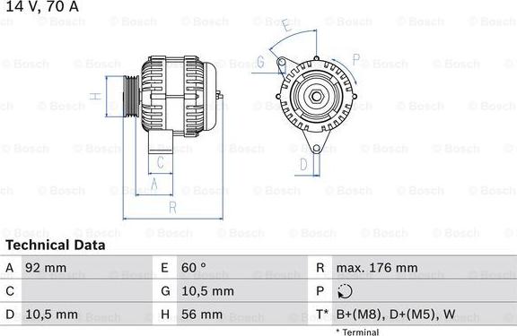 BOSCH 0 986 036 820 - Ģenerators adetalas.lv