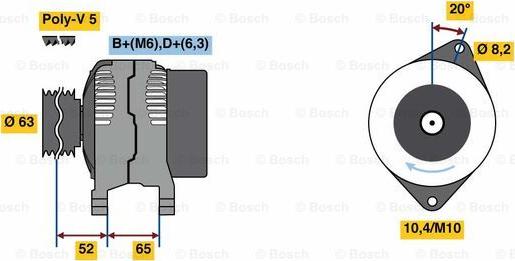 BOSCH 0 986 036 871 - Ģenerators adetalas.lv