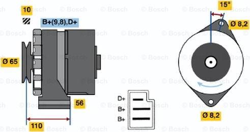 BOSCH 0 986 030 610 - Ģenerators adetalas.lv