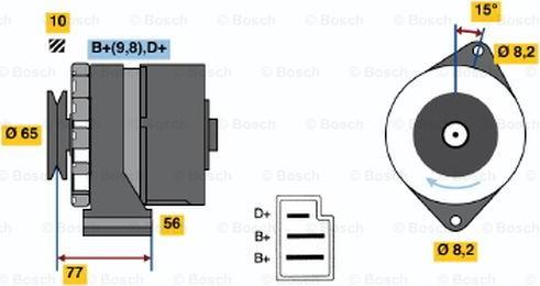 BOSCH 0 986 031 100 - Ģenerators adetalas.lv