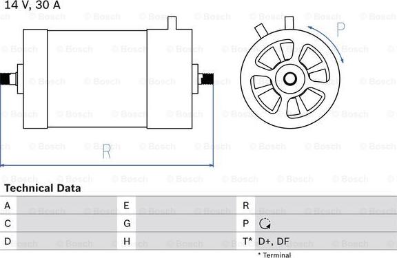 BOSCH 0 986 030 050 - Ģenerators adetalas.lv