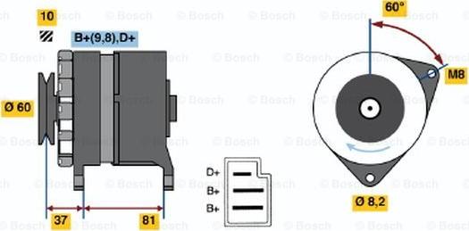 BOSCH 0 986 030 780 - Ģenerators adetalas.lv