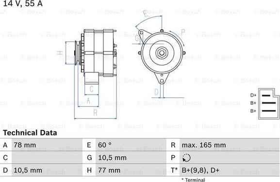 BOSCH 0 986 031 430 - Ģenerators adetalas.lv