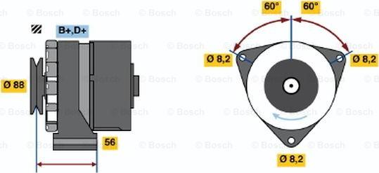 BOSCH 0 986 031 540 - Ģenerators adetalas.lv