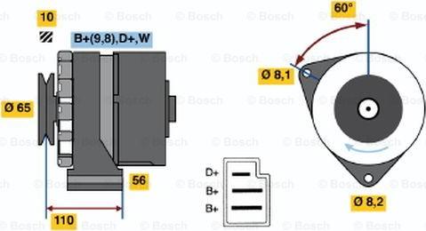 BOSCH 0 986 031 500 - Ģenerators adetalas.lv