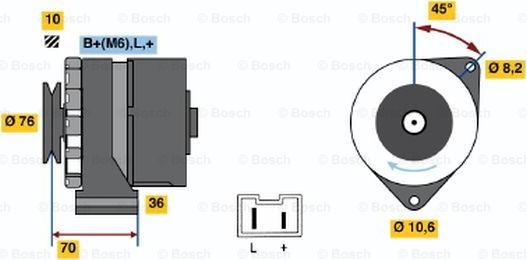 BOSCH 0 986 031 670 - Ģenerators adetalas.lv