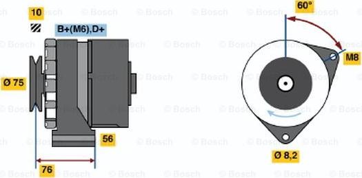 BOSCH 0 986 031 360 - Ģenerators adetalas.lv