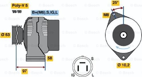 BOSCH 0 986 038 421 - Ģenerators adetalas.lv