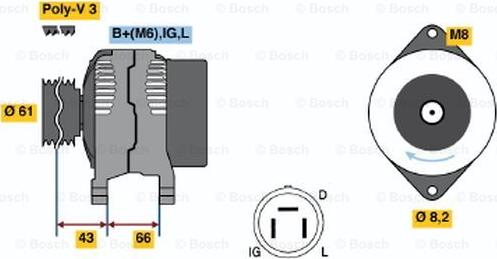 BOSCH 0 986 038 471 - Ģenerators adetalas.lv