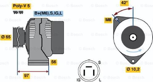 BOSCH 0 986 038 591 - Ģenerators adetalas.lv