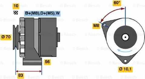 BOSCH 0 986 038 100 - Ģenerators adetalas.lv