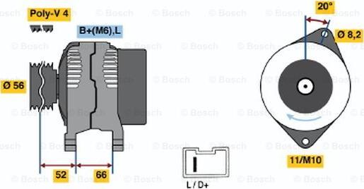 BOSCH 0 986 038 831 - Ģenerators adetalas.lv