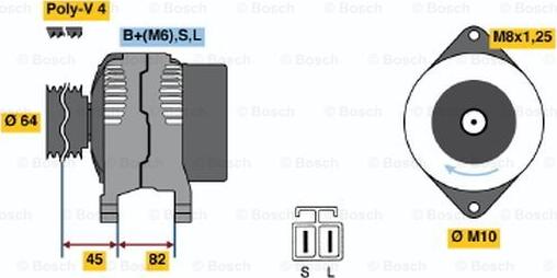 BOSCH 0 986 038 281 - Ģenerators adetalas.lv