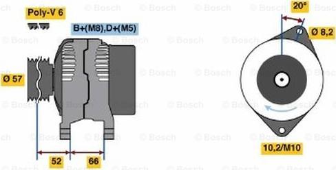 BOSCH 0 986 038 750 - Ģenerators adetalas.lv