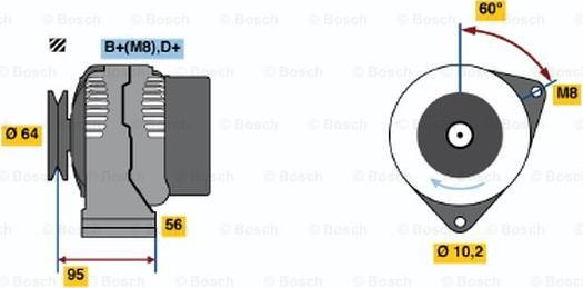 BOSCH 0 986 038 710 - Ģenerators adetalas.lv