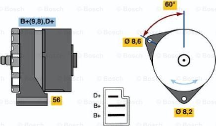 BOSCH 0 986 033 070 - Ģenerators adetalas.lv