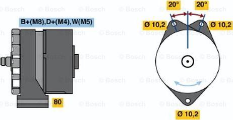 BOSCH 0 986 033 100 - Ģenerators adetalas.lv