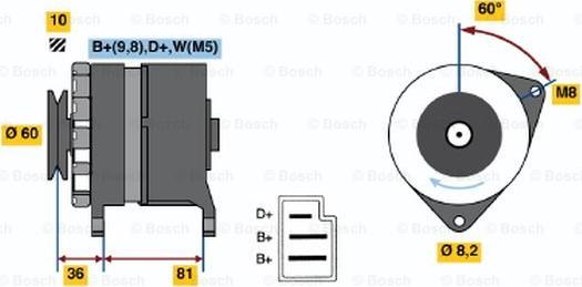 BOSCH 0 986 033 860 - Ģenerators adetalas.lv