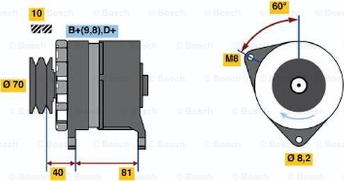 BOSCH 0 986 033 240 - Ģenerators adetalas.lv