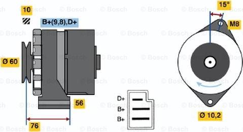 BOSCH 0 986 033 260 - Ģenerators adetalas.lv