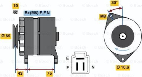 BOSCH 0 986 032 591 - Ģenerators adetalas.lv