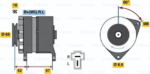 BOSCH 0 986 032 601 - Ģenerators adetalas.lv