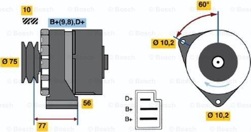 BOSCH 0 986 032 800 - Ģenerators adetalas.lv