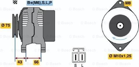 BOSCH 0 986 037 491 - Ģenerators adetalas.lv