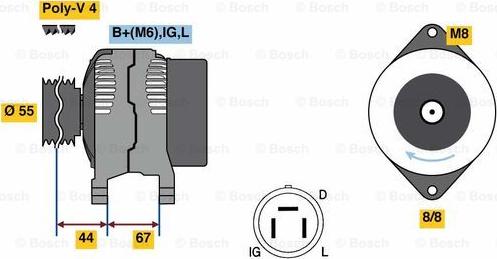 BOSCH 0 986 037 561 - Ģenerators adetalas.lv