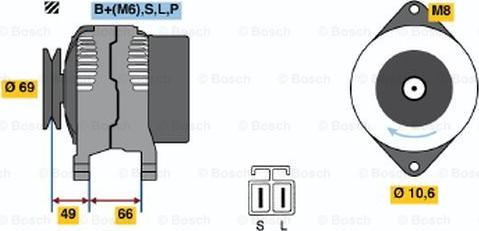 BOSCH 0 986 037 691 - Ģenerators adetalas.lv