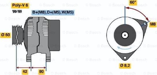 BOSCH 0 986 037 110 - Ģenerators adetalas.lv