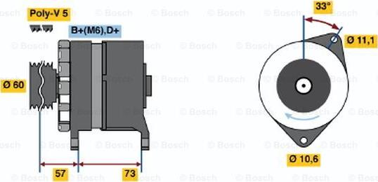 BOSCH 0 986 037 130 - Ģenerators adetalas.lv