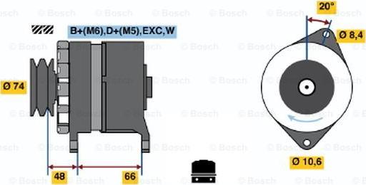 BOSCH 0 986 037 241 - Ģenerators adetalas.lv