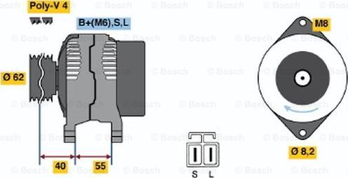 BOSCH 0 986 037 201 - Ģenerators adetalas.lv