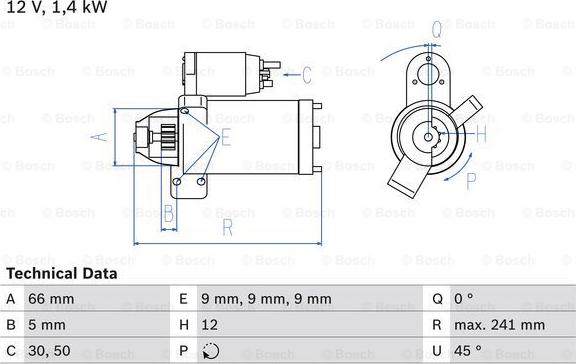 BOSCH 0 986 024 980 - Starteris adetalas.lv