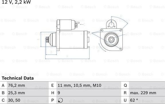 BOSCH 0 986 024 050 - Starteris adetalas.lv