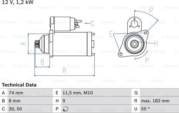 BOSCH 0 986 024 260 - Starteris adetalas.lv