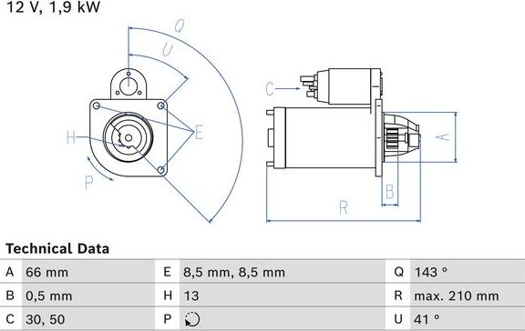 BOSCH 0 986 025 040 - Starteris adetalas.lv