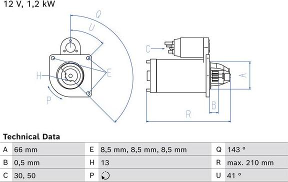 BOSCH 0 986 025 000 - Starteris adetalas.lv