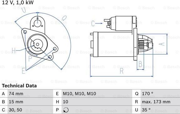 BOSCH 0 986 025 290 - Starteris adetalas.lv