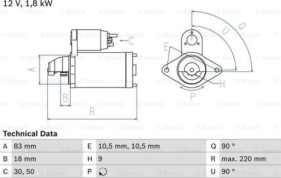 BOSCH 0 986 026 050 - Starteris adetalas.lv