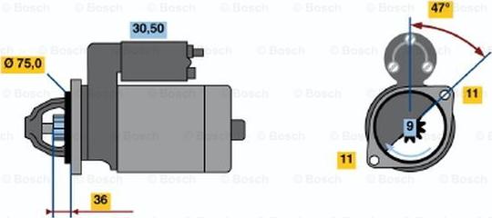 BOSCH 0 986 020 441 - Starteris adetalas.lv